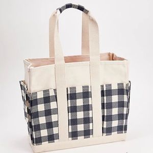 Shorebags Medium Pocket Gingham Canvas Tote Bag
